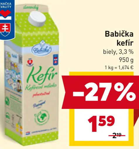 Babička kefir biely 3,3 %