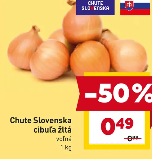 Chute Slovenska cibuľa žltá voľná