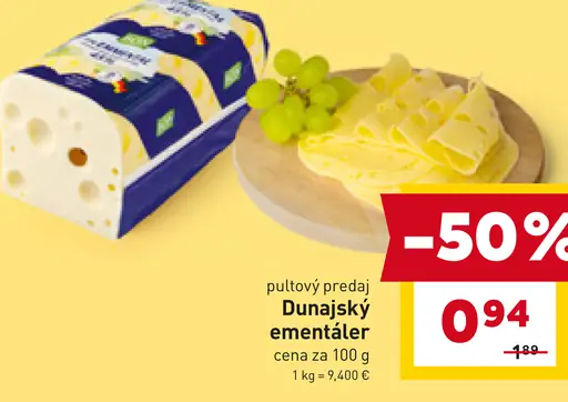 Dunajský ementál plátky