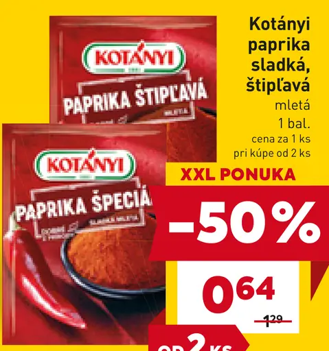 Kotányi paprika sladká, štipľavá