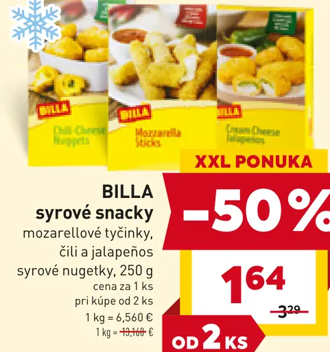 BILLA syrové snacky