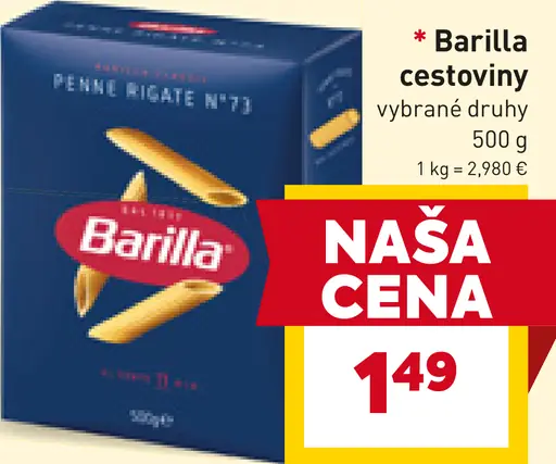 Barilla cestoviny