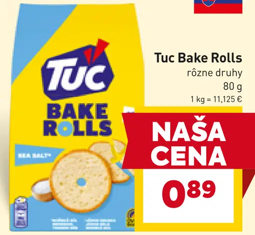 Tuc Bake Rolls slané pečené snacky