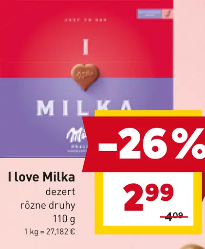 I love Milka dezert