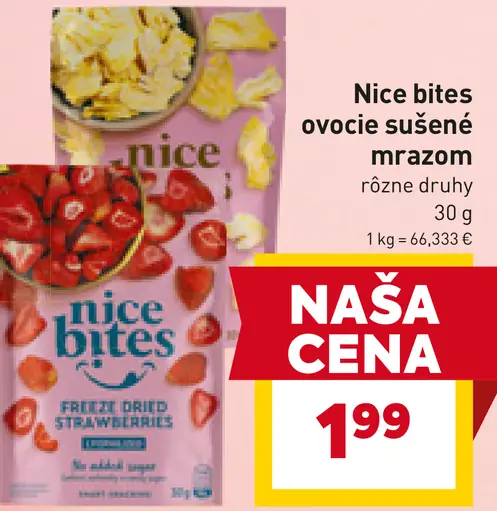Nice bites ovocie sušené mrazom