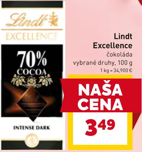 Lindt Excellence čokoláda
