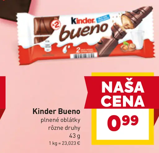 Kinder Bueno plnené oblátky