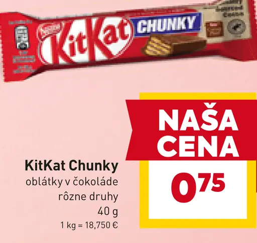 KitKat Chunky oblátky v čokoláde