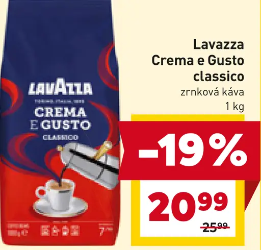 Lavazza Crema e Gusto Classico zrnková káva