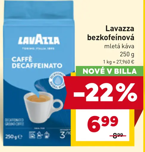 Lavazza bezkofeínová mletá káva