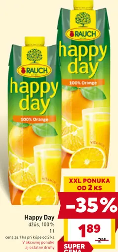 Rauch Happy Day džús pomaranč 100 %