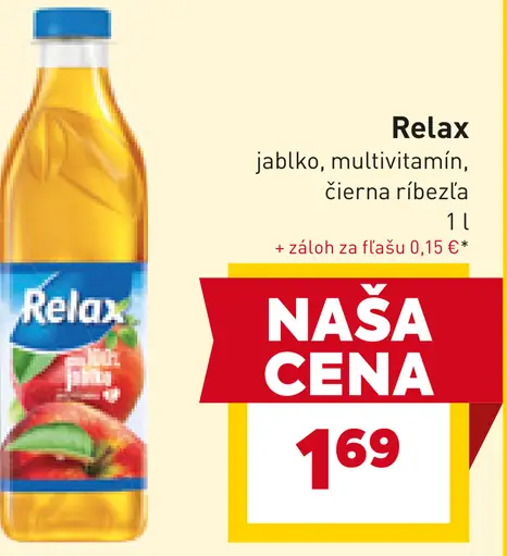 Relax džús jablko multivitamín čierna ríbezľa