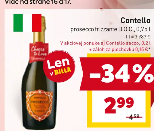 Contello prosecco frizzante D.O.C.