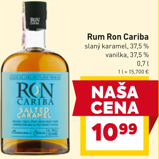 Ron Cariba slaný karamel a vanilka rumový likér