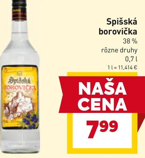 Spišská Borovička rôzne druhy