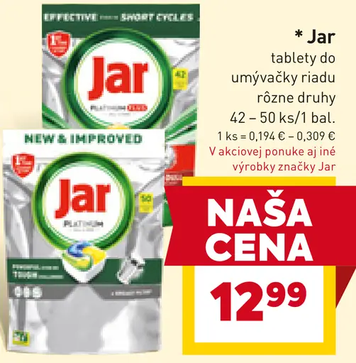 Jar Tablety do umývačky