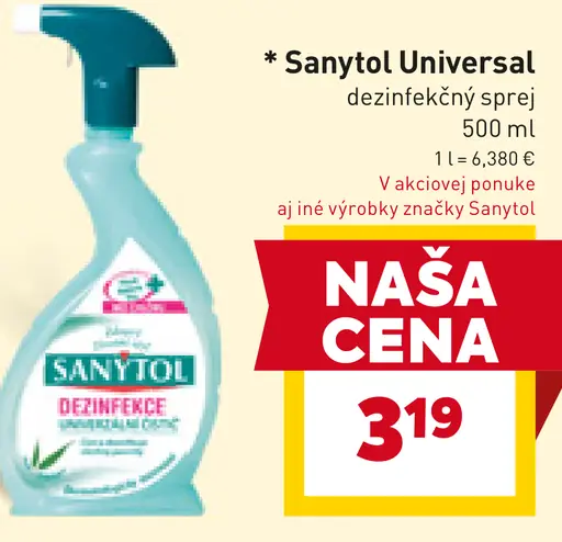 Sanytol Universal dezinfekčný sprej