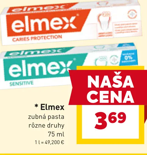 Elmex zubná pasta rôzne druhy