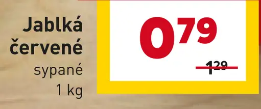Jablká červené sypané