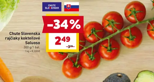 Chute Slovenska rajčiaky kokteilové Saluoso