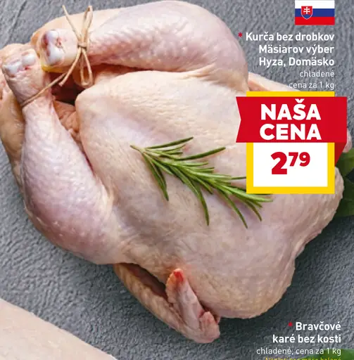 Kurča bez drobkov Mäsiarov výber Hyza Domaćsko chladené