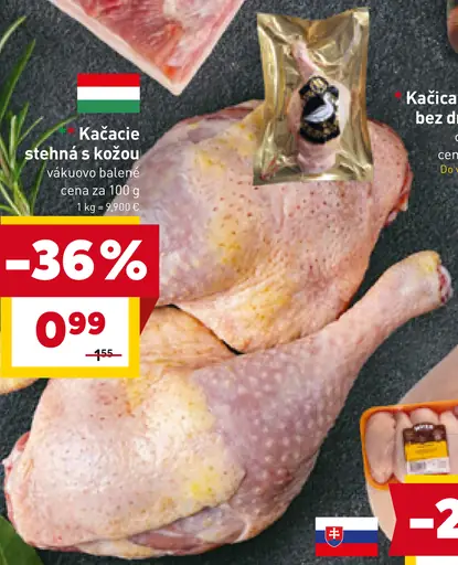 Kačacie stehná s kožou