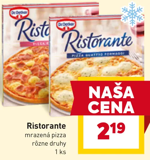 Ristorante mrazená pizza
