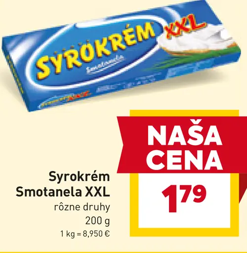 Syrokrém Smotanela XXL tavený syr