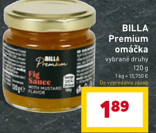 Billa Premium omáčka fig sauce