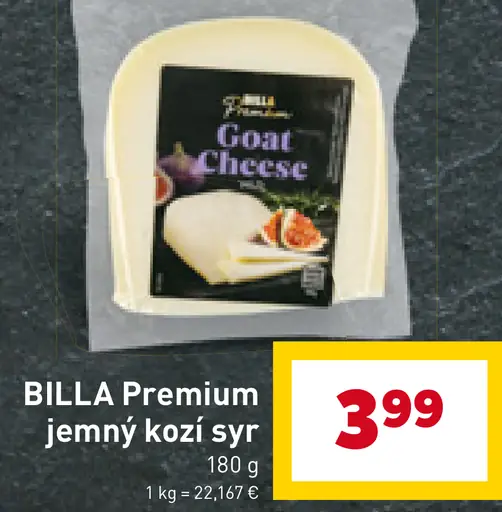 Billa Premium jemný kozí syr