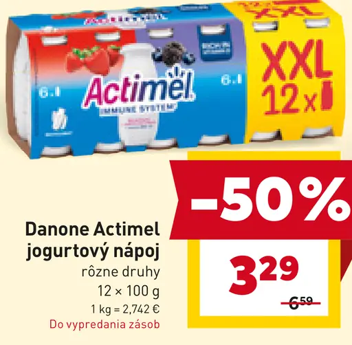 Danone Actimel jogurtový nápoj rôzne druhy