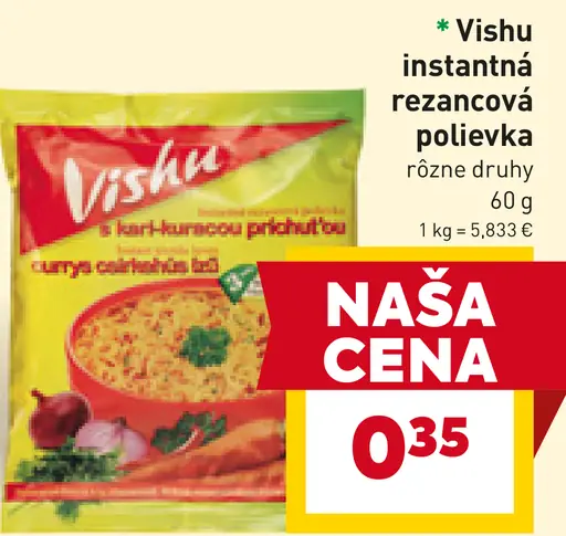 Vishu instantná rezancová polievka