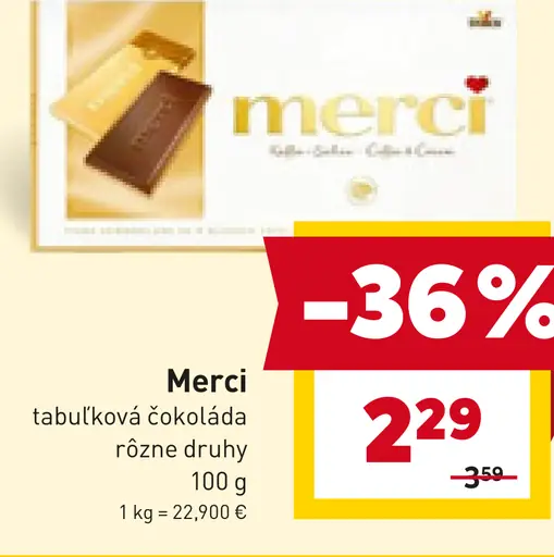 Merci čokoláda rôzne druhy