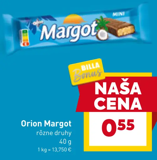 Orion Margot rôzne druhy