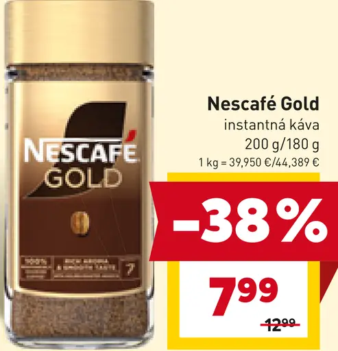 NESCAFÉ GOLD, instantná káva