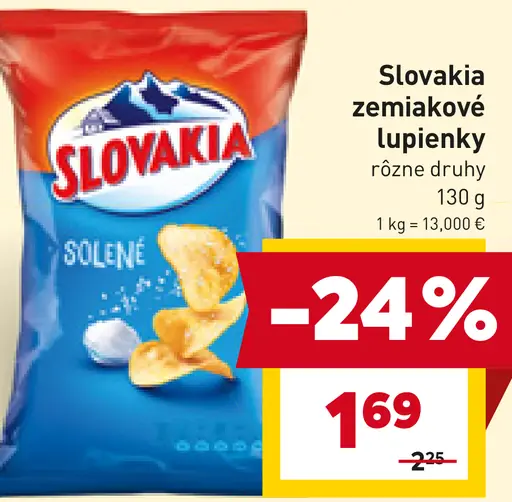 Slovakia Vrúbky zemiakové lupienky rôzne druhy