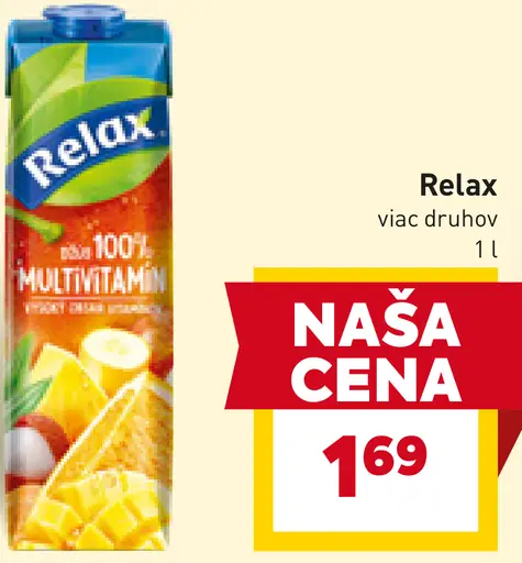 Relax ovocný nápoj rôzne druhy