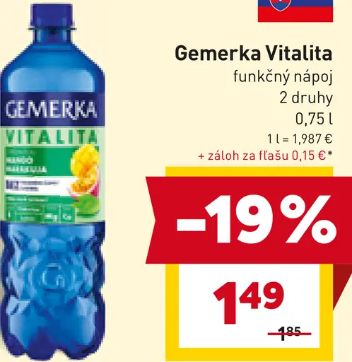 Gemerka Vitalita funkčný nápoj