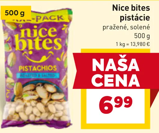 Nice bites pistácie pražené, solené
