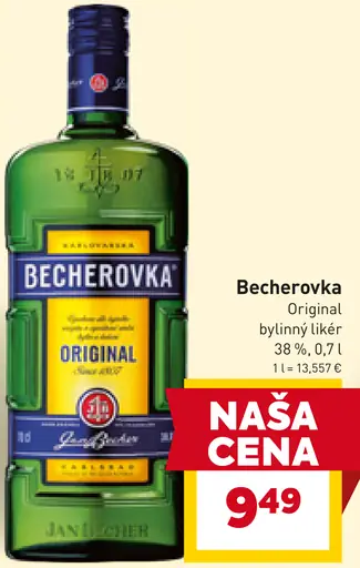 Becherovka Original bylinný likér
