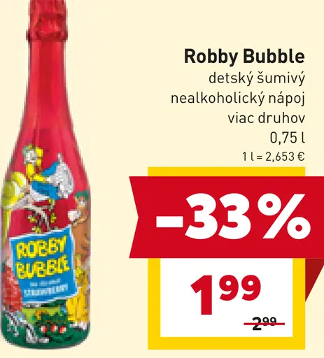 Robby Bubble detský šumivý nápoj