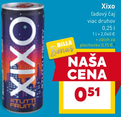 Xixo ľadový čaj rôzne druhy