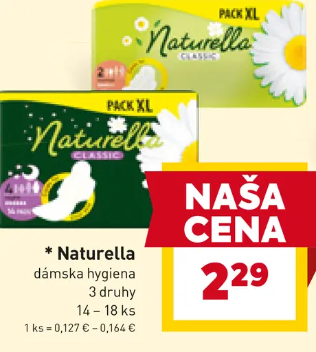 Naturella dámske hygienické vložky
