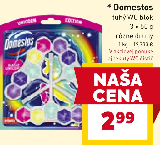 Domestos tuhý WC blok rôzne druhy