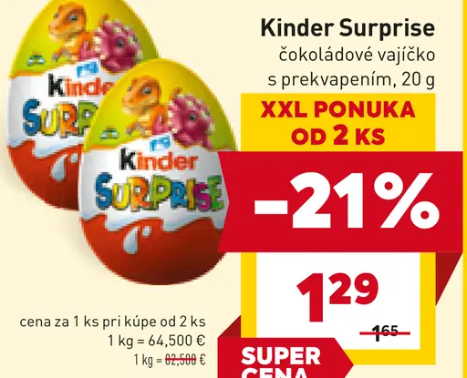 Kinder Surprise čokoládové vajíčko
