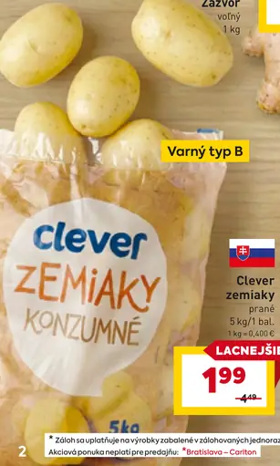 Clever zemiaky konzumné varný typ B