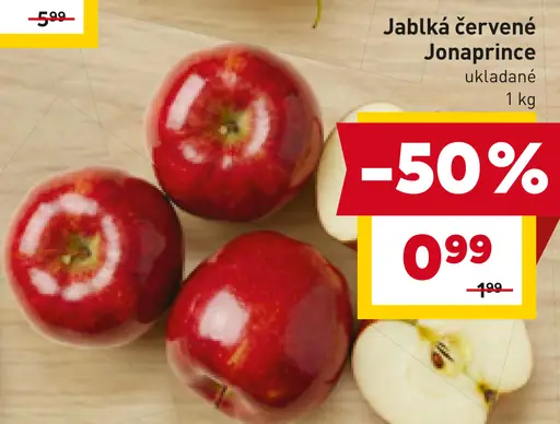 Bon Via jablká červené Jonaprince ukladané