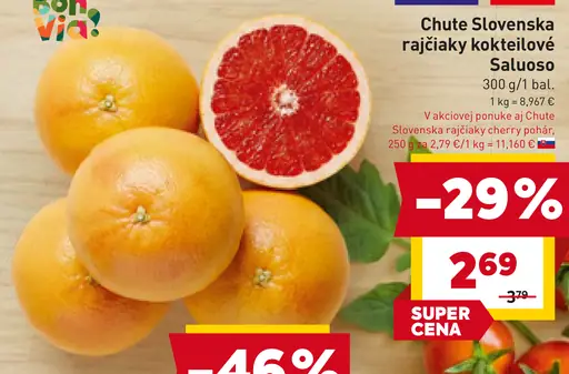 Chute Slovenska rajčiaky kokteilové Sauloso