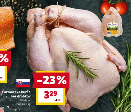 Farmárske kurča chladené balené