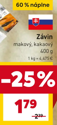 Závin makový, kakaový